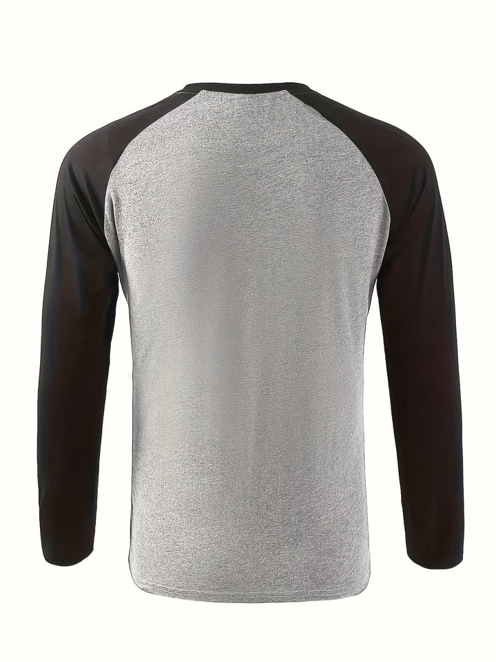 Erich | Sportliches Langarmshirt im Zweifarben-Design