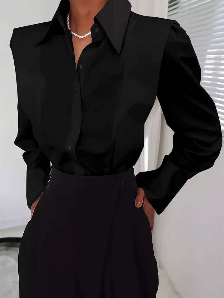 Annemarie | Elegante Hemdbluse mit Knopfleiste
