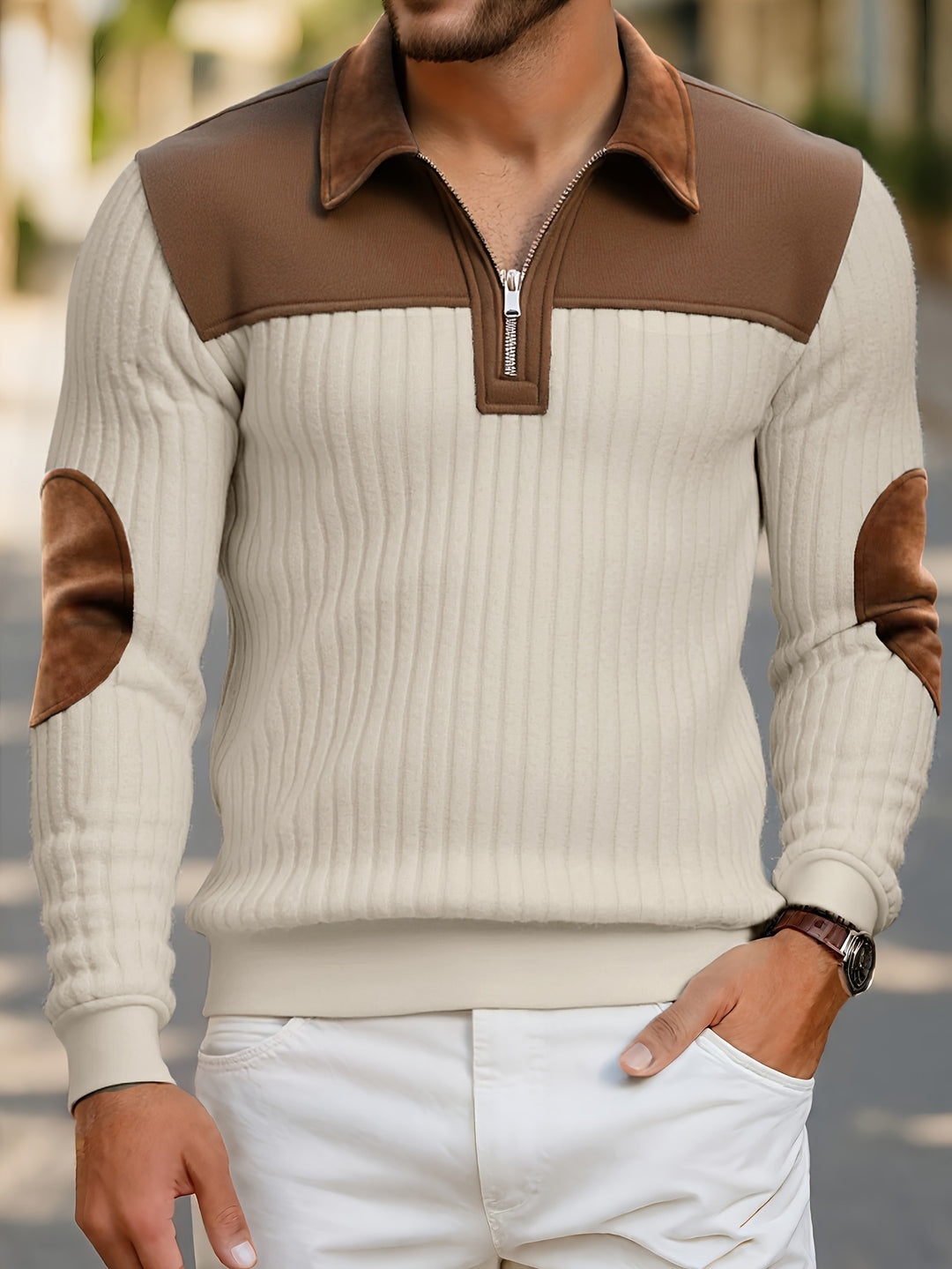 Uwe | Sportlich-eleganter Troyer-Pullover