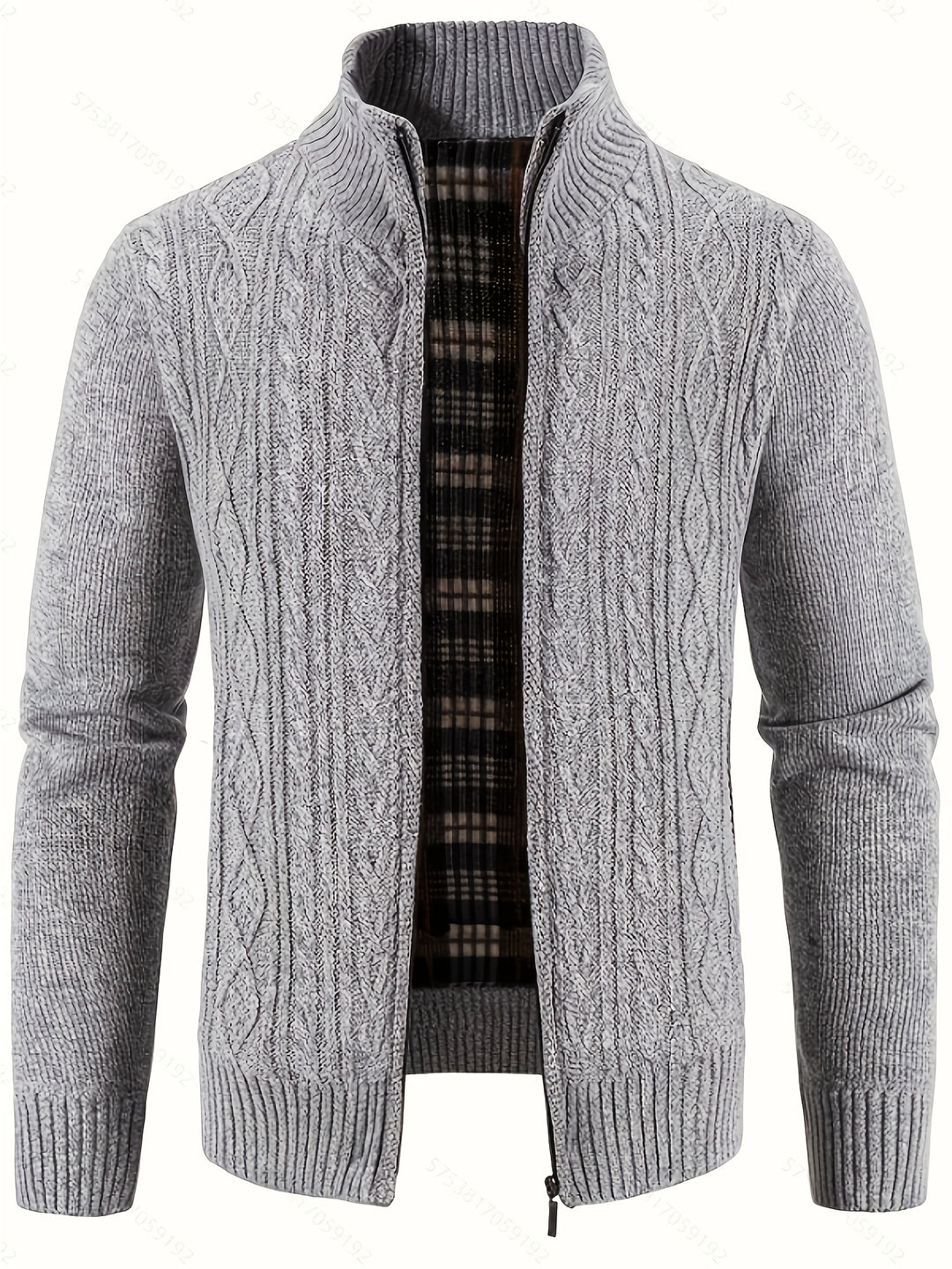 Björn | Strukturierte Strickjacke mit Stehkragen