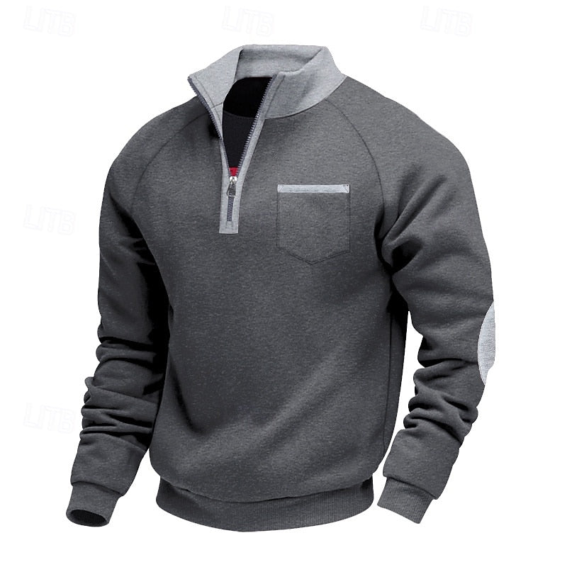 Hagen | Sportliches Stehkragen-Sweatshirt