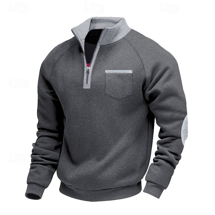 Hagen | Sportliches Stehkragen-Sweatshirt