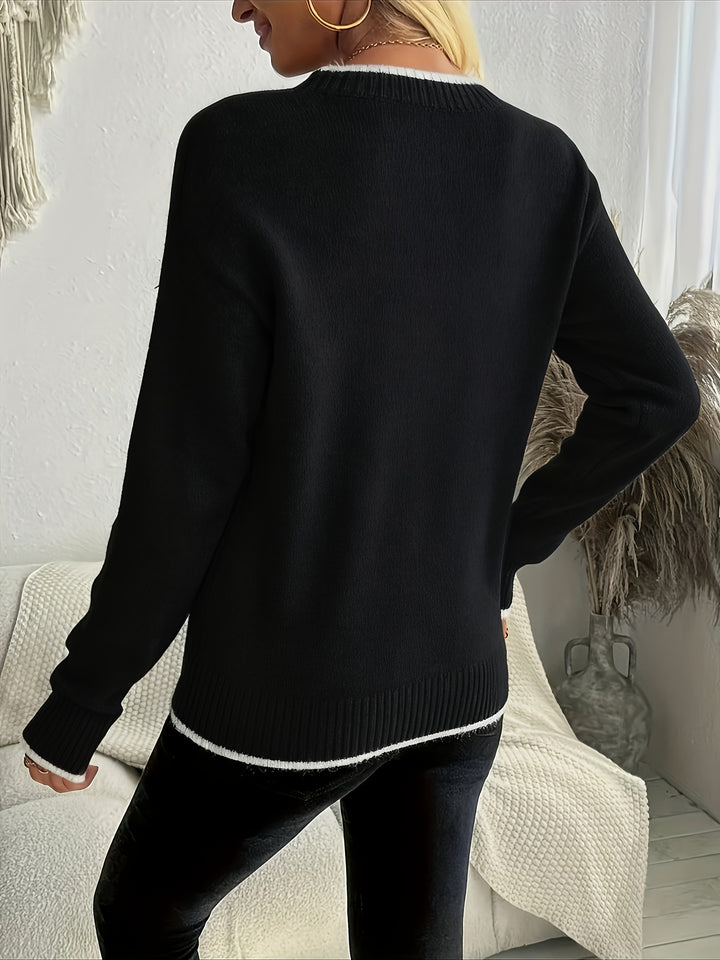 Hanne | Festlicher Schneeflocken-Pullover