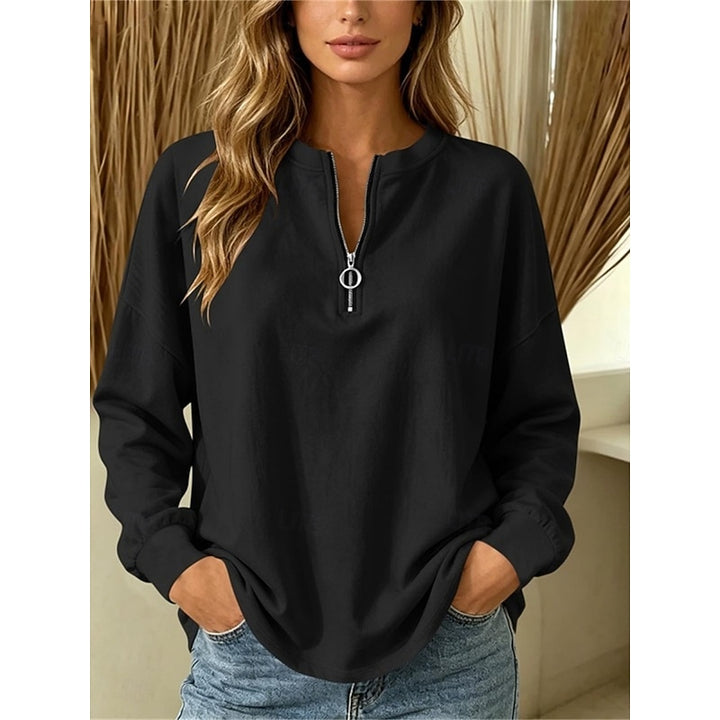 Theresa | Eleganter Pullover mit kurzem Reißverschluss
