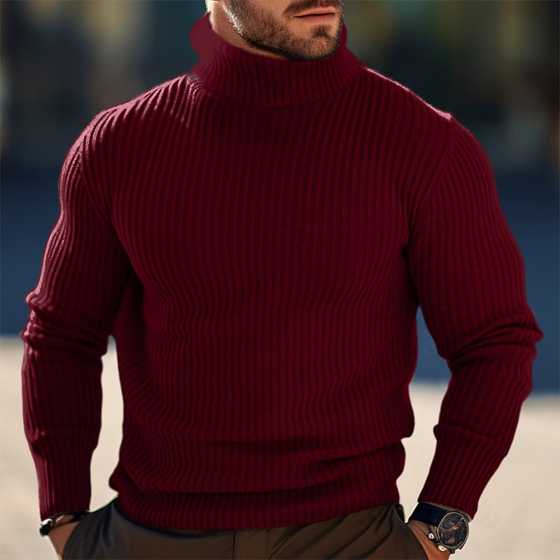 Gerrit | Edler Rippstrick-Rollkragenpullover