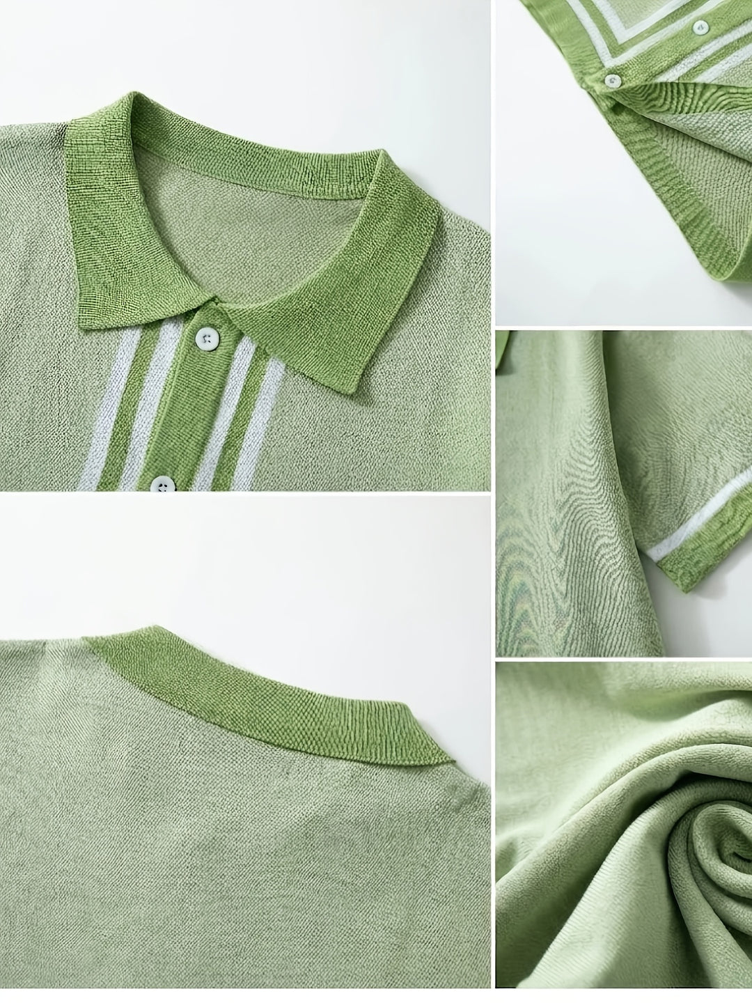 Henning | Elegantes Kurzarm-Poloshirt mit Streifendetail