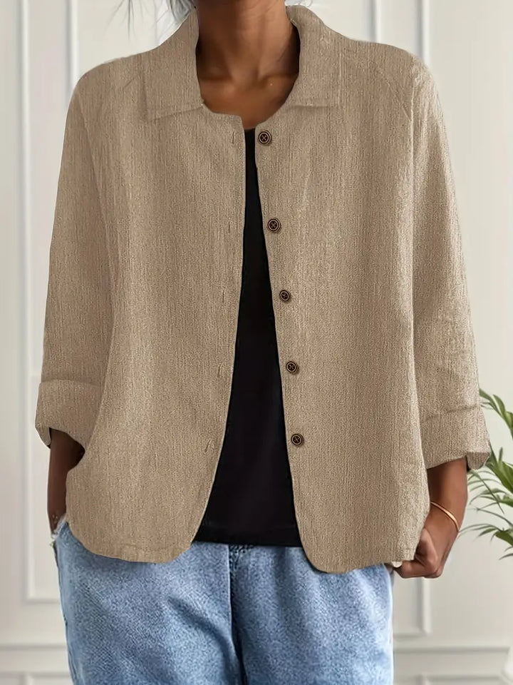 Hanna | Damen Casual Leichte Jacke Mit Knopfleiste
