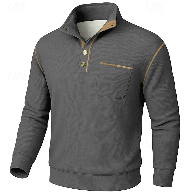 Guntram | Sportlicher Stehkragen-Pullover