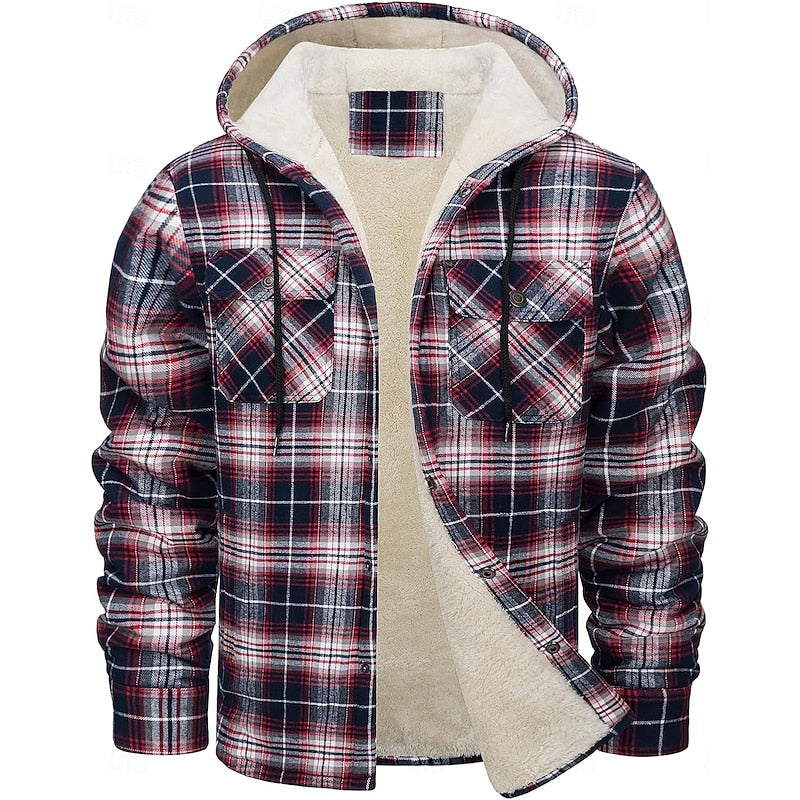 Jörg | Gefütterte Hemdjacke mit Kapuze