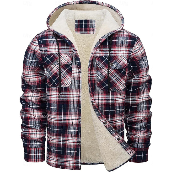 Jörg | Gefütterte Hemdjacke mit Kapuze