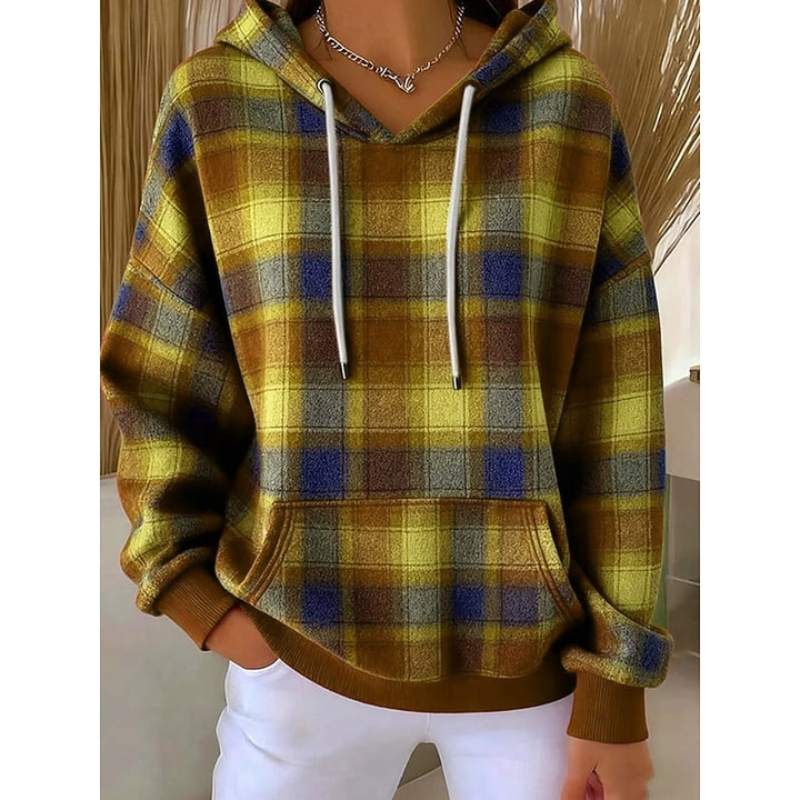 Theda | Karierter Kapuzenpullover