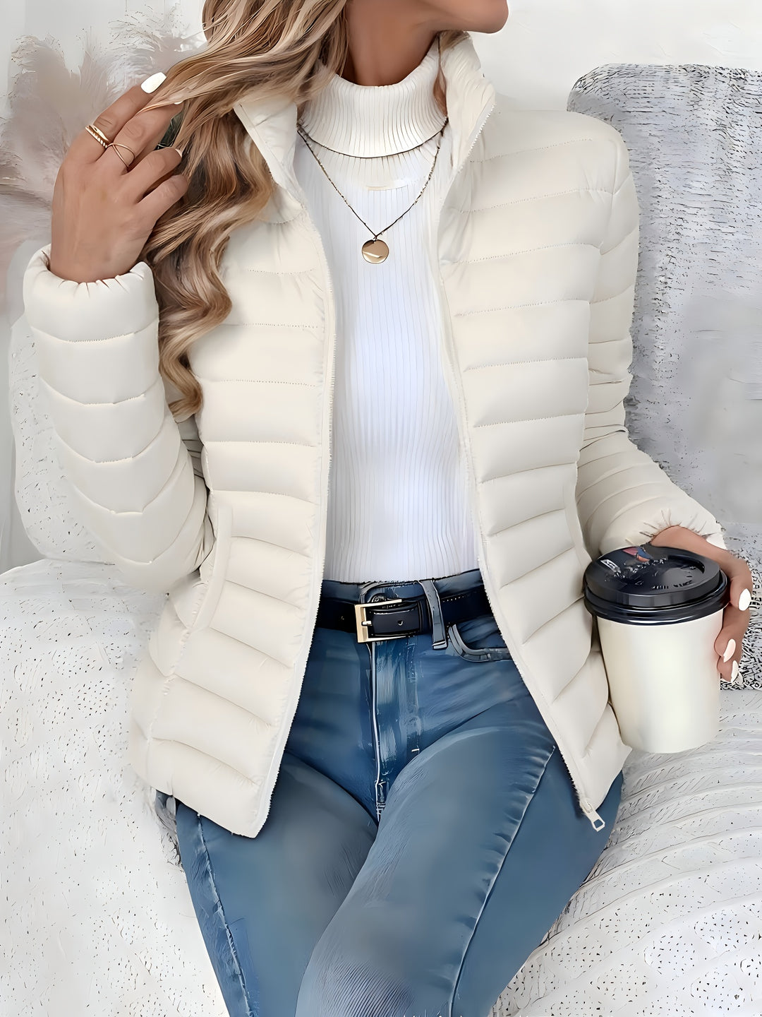 Melanie | Leichte Steppjacke mit Stehkragen