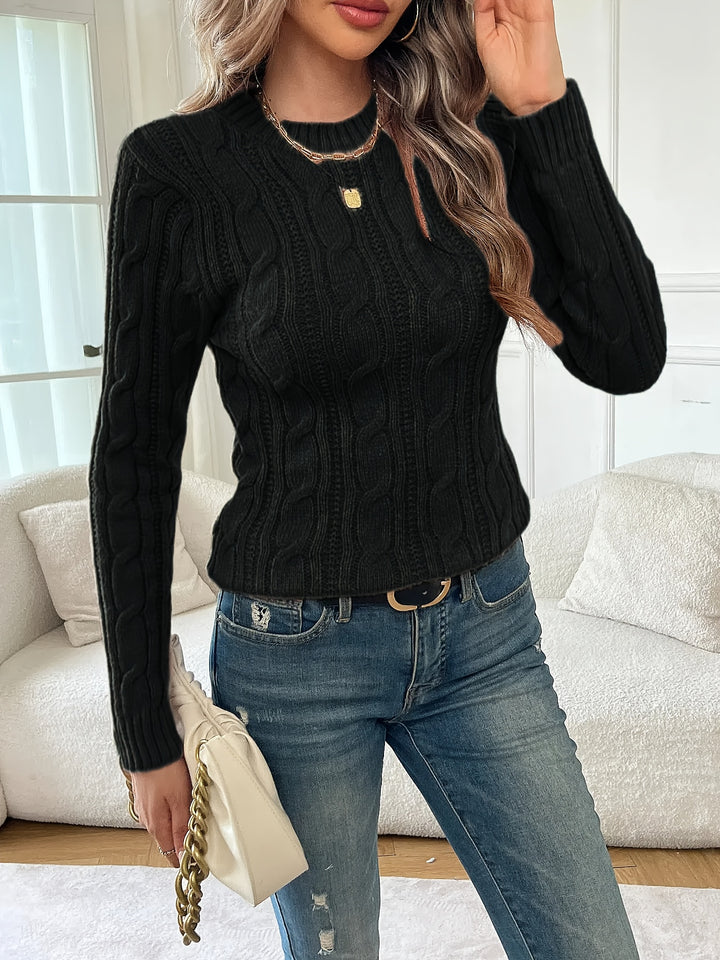 Christa | Klassischer Zopfmuster-Pullover