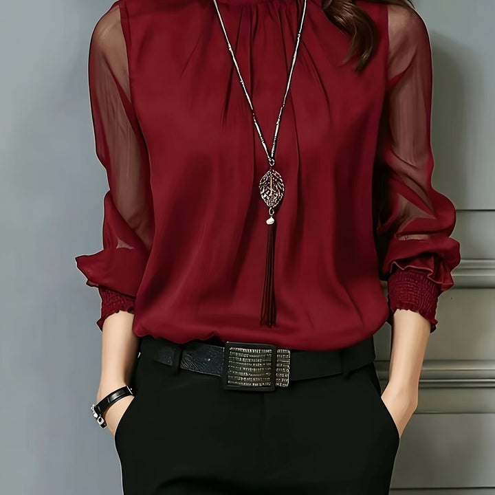 Isolde | Elegante Stehkragen-Bluse
