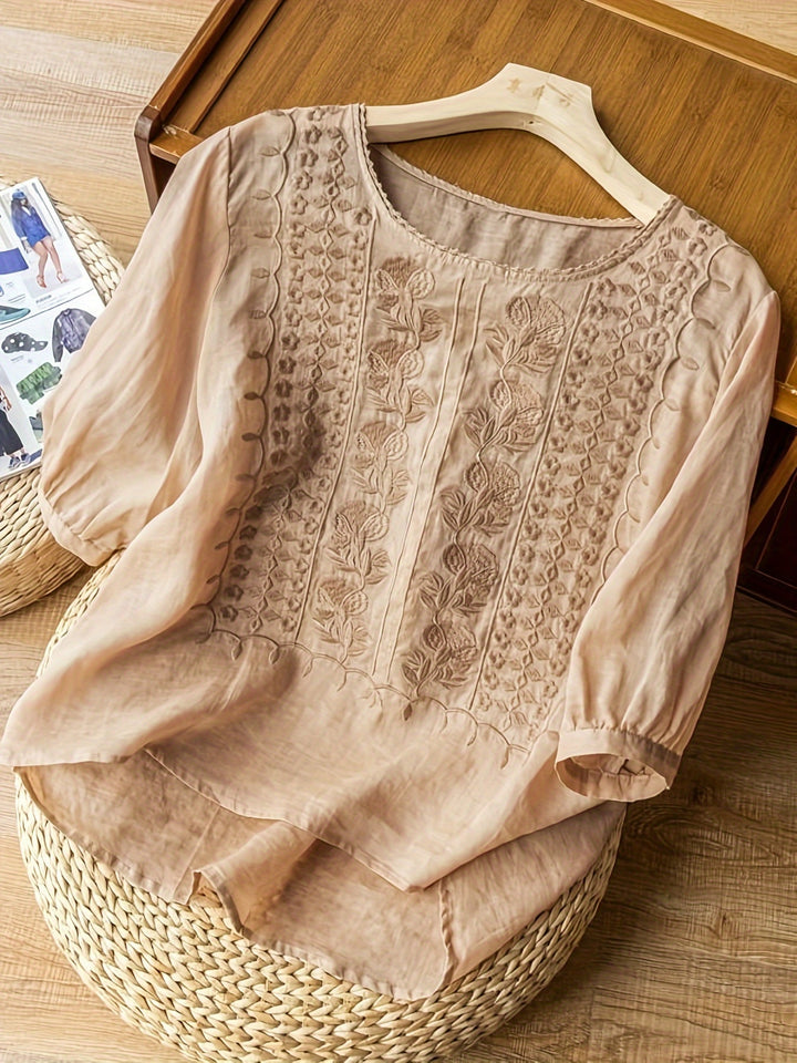 Edeltraud | Bestickte Sommerbluse