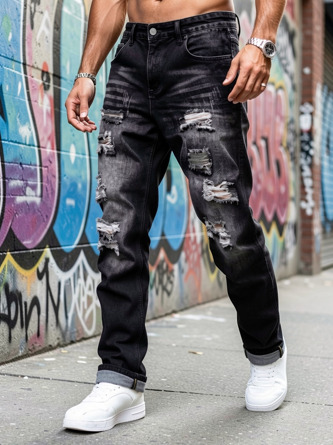 Leon | Lässige Used-Look Jeans