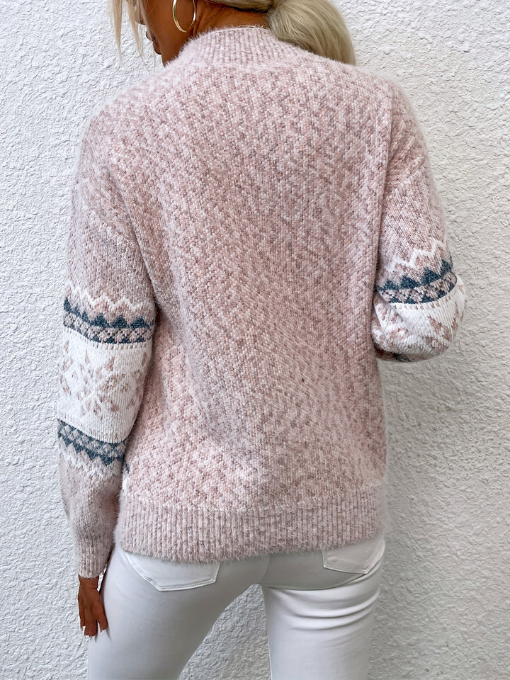 Inga | Weicher Christmas Strickpullover mit Schneeflocken