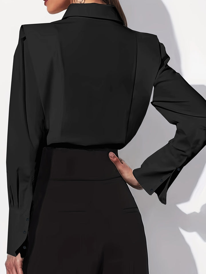Annemarie | Elegante Hemdbluse mit Knopfleiste