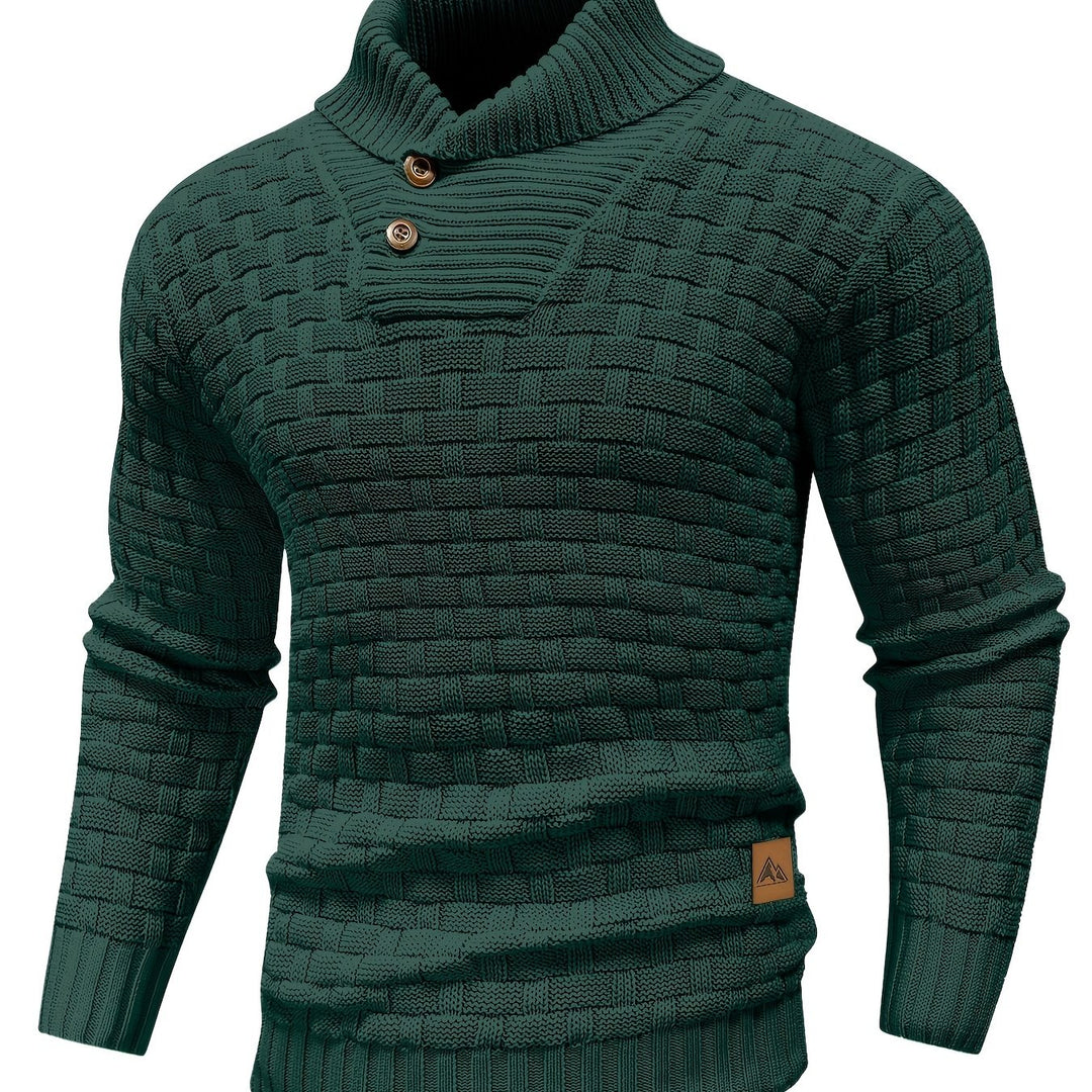 Siegfried | Strukturierter Strick-Pullover mit Schalkragen
