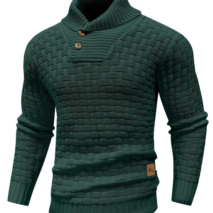 Siegfried | Strukturierter Strick-Pullover mit Schalkragen
