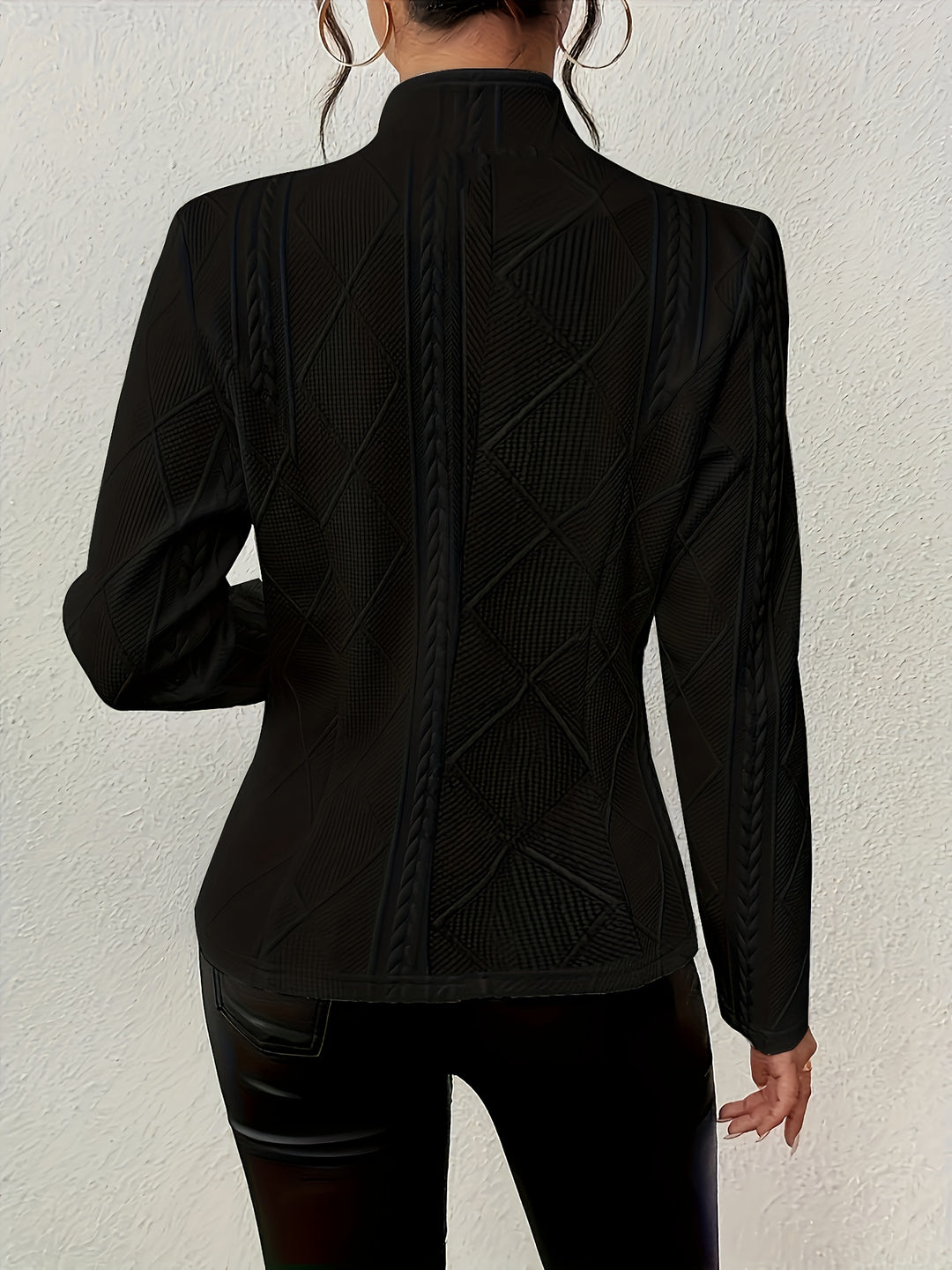 Heidi | Elegante Knopfjacke mit Struktur