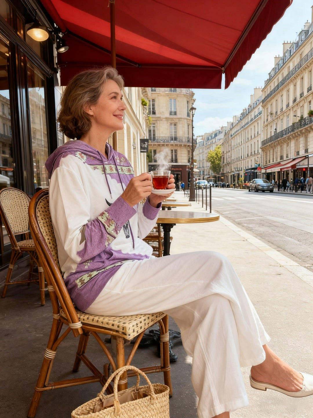 Sigrid | Ethno Kapuzenpullover mit Print