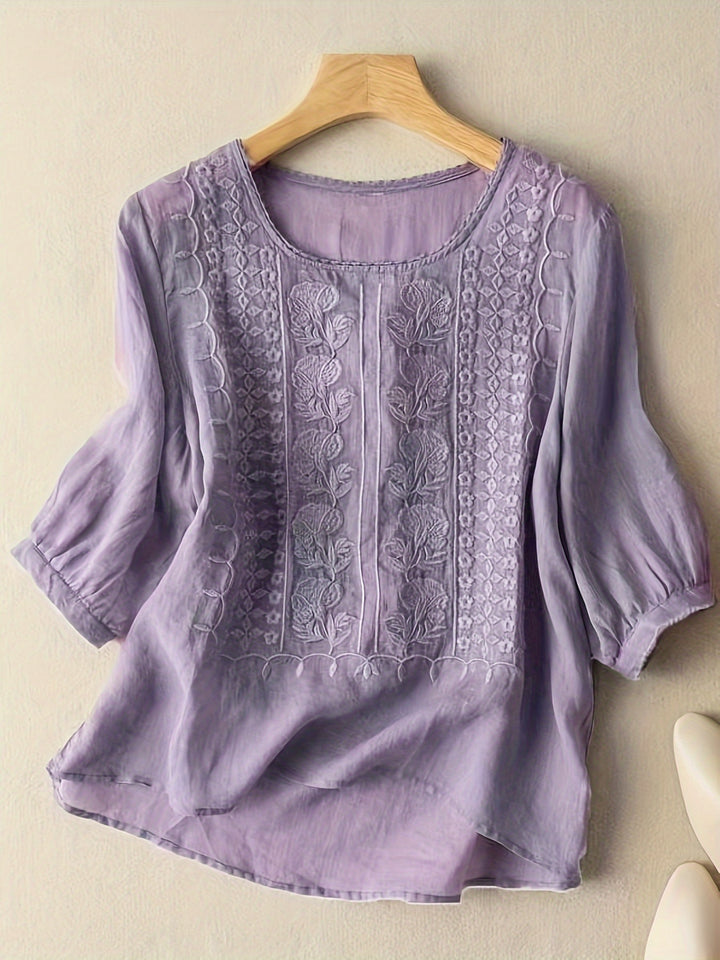 Edeltraud | Bestickte Sommerbluse