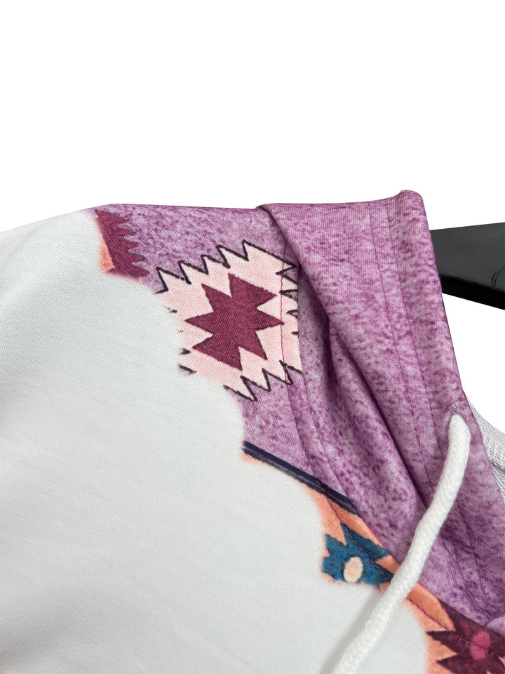 Sigrid | Ethno Kapuzenpullover mit Print