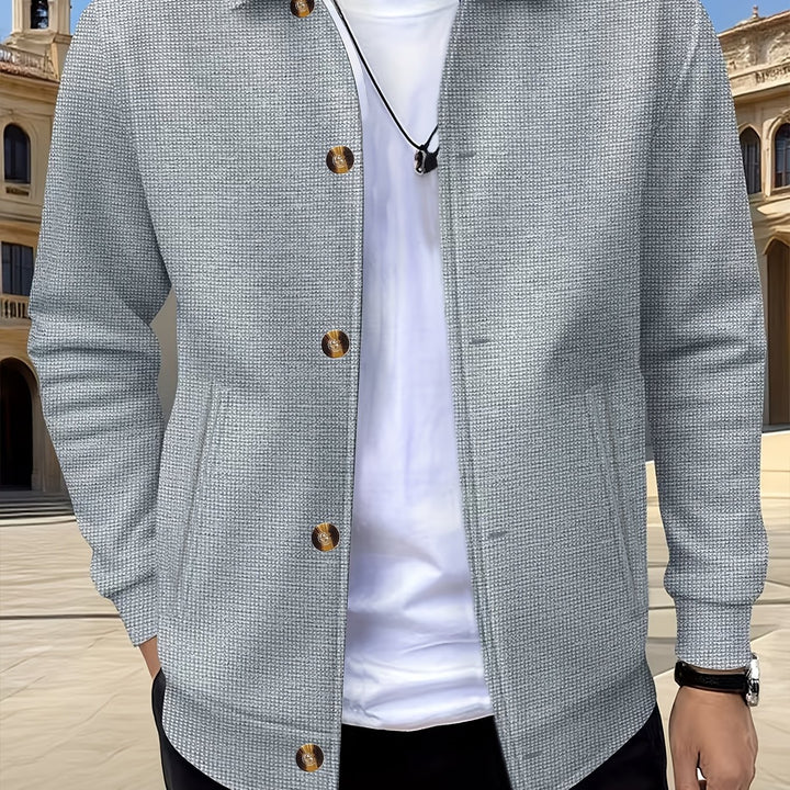 Harald | Strukturierte Hemdjacke mit Knopfleiste