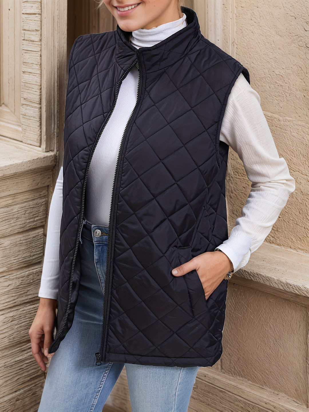 Editha | Gesteppte Longline-Weste