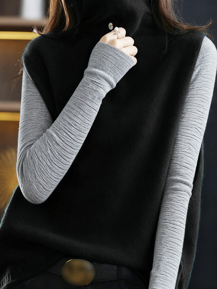 Margit | Eleganter Stehkragen-Pullunder