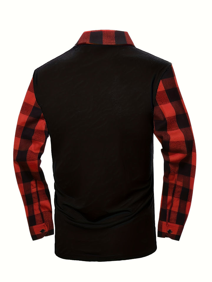 Bertram | Sportliches Karo-Poloshirt mit Half-Zip