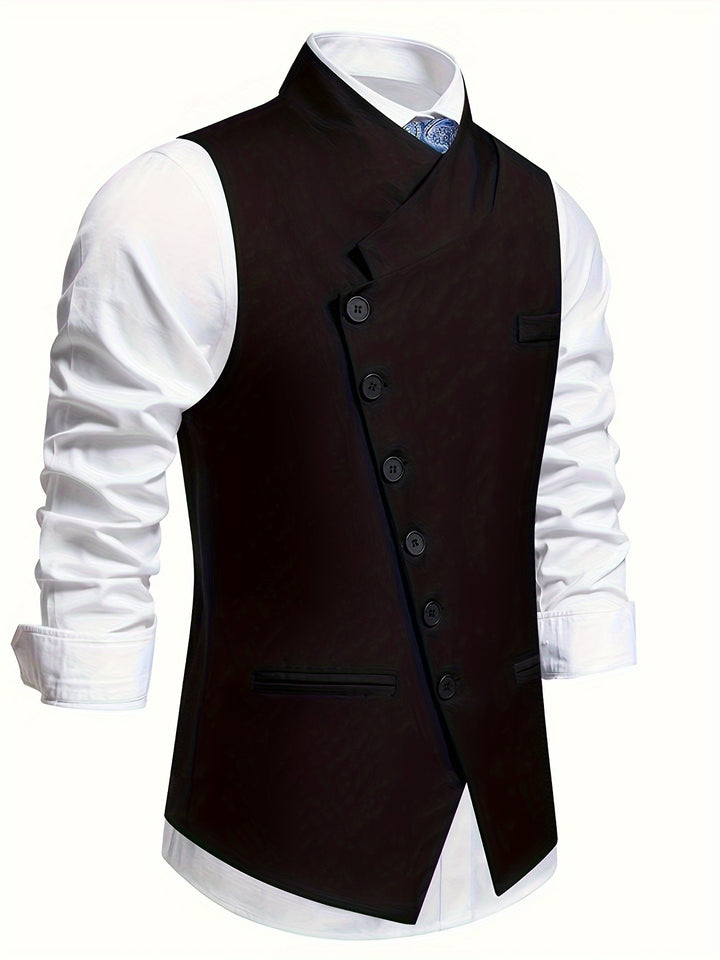 Wendelin | Elegante Anzugweste mit asymmetrischer Knopfleiste