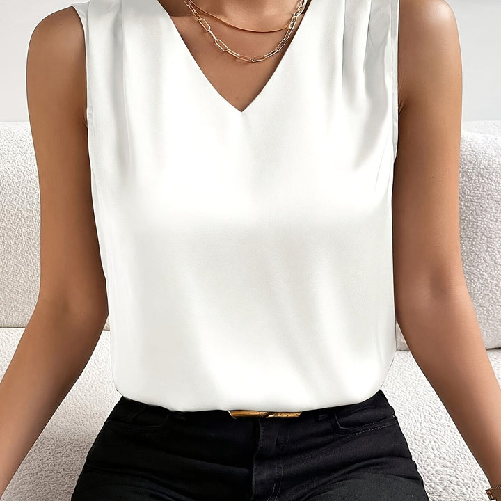 Meike | Elegantes Ärmelloses Top mit V-Ausschnitt