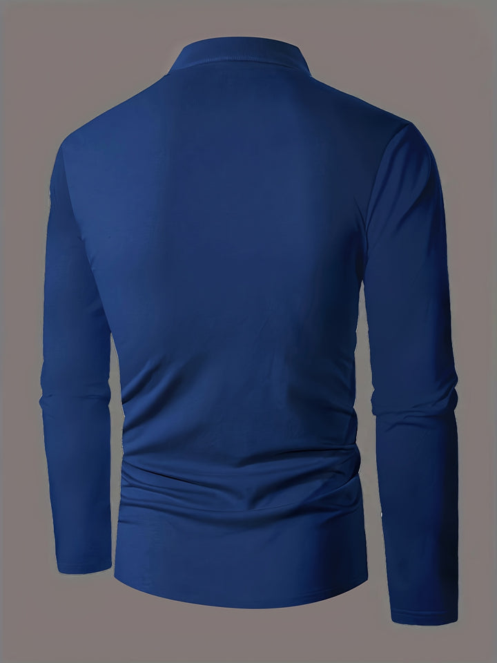 Gerd | Klassisches Langarm-Shirt mit Knopfleiste