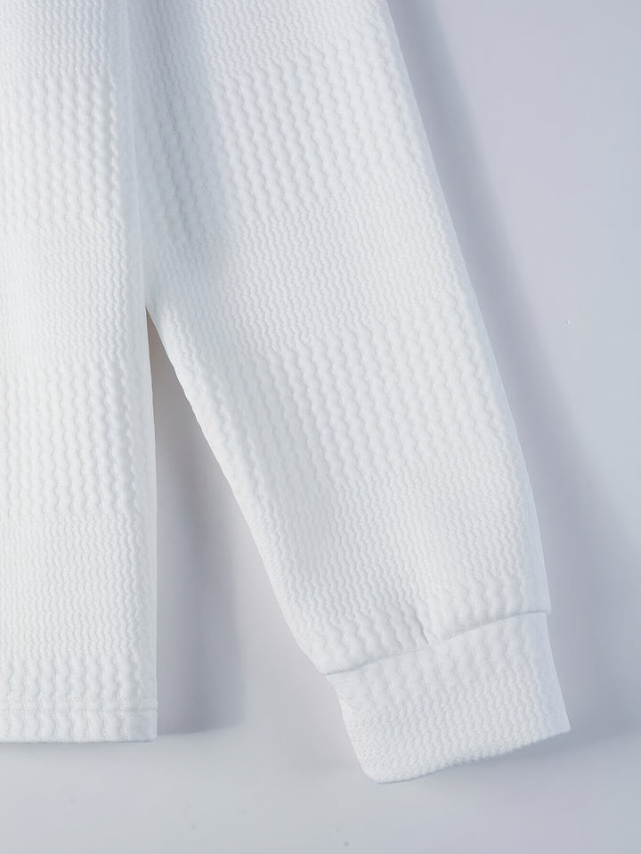 Dietrich | Strukturiertes Langarm-Poloshirt