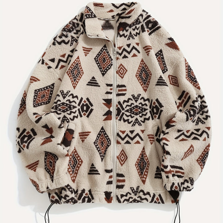 Silvia | Kuschelige Ethno-Jacke mit Muster