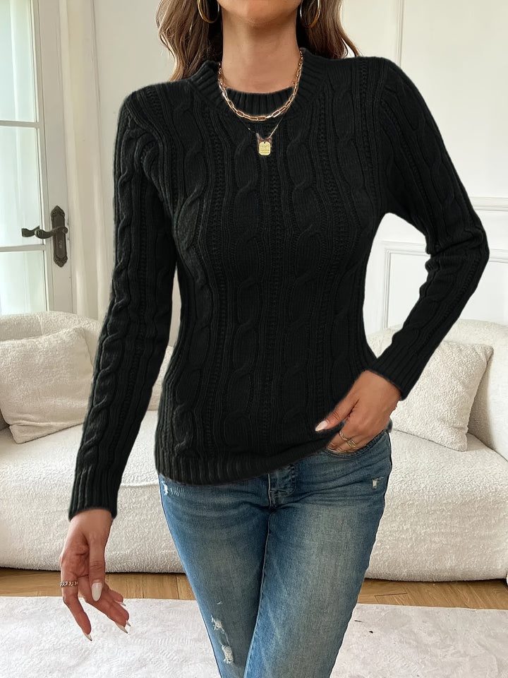 Christa | Klassischer Zopfmuster-Pullover