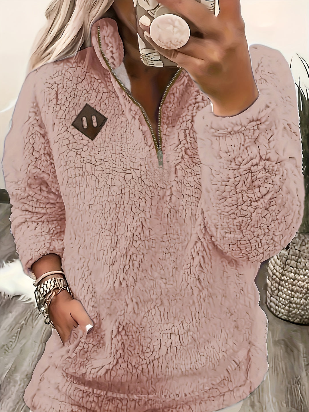Isabell | Kuscheliger Troyer-Pullover mit Stehkragen