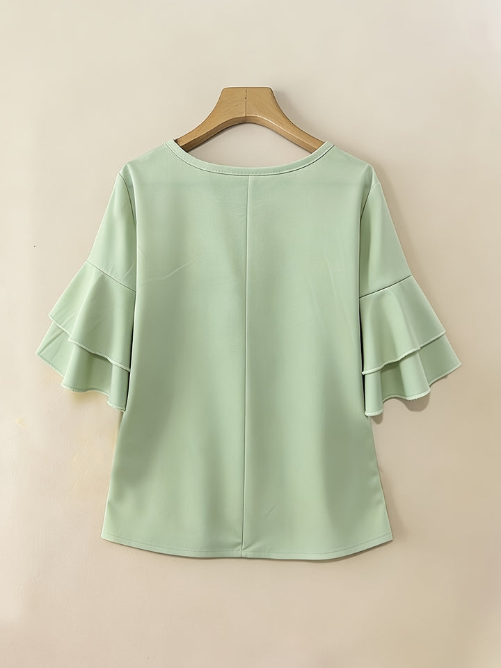 Annette | Elegante Bluse mit Volantärmeln