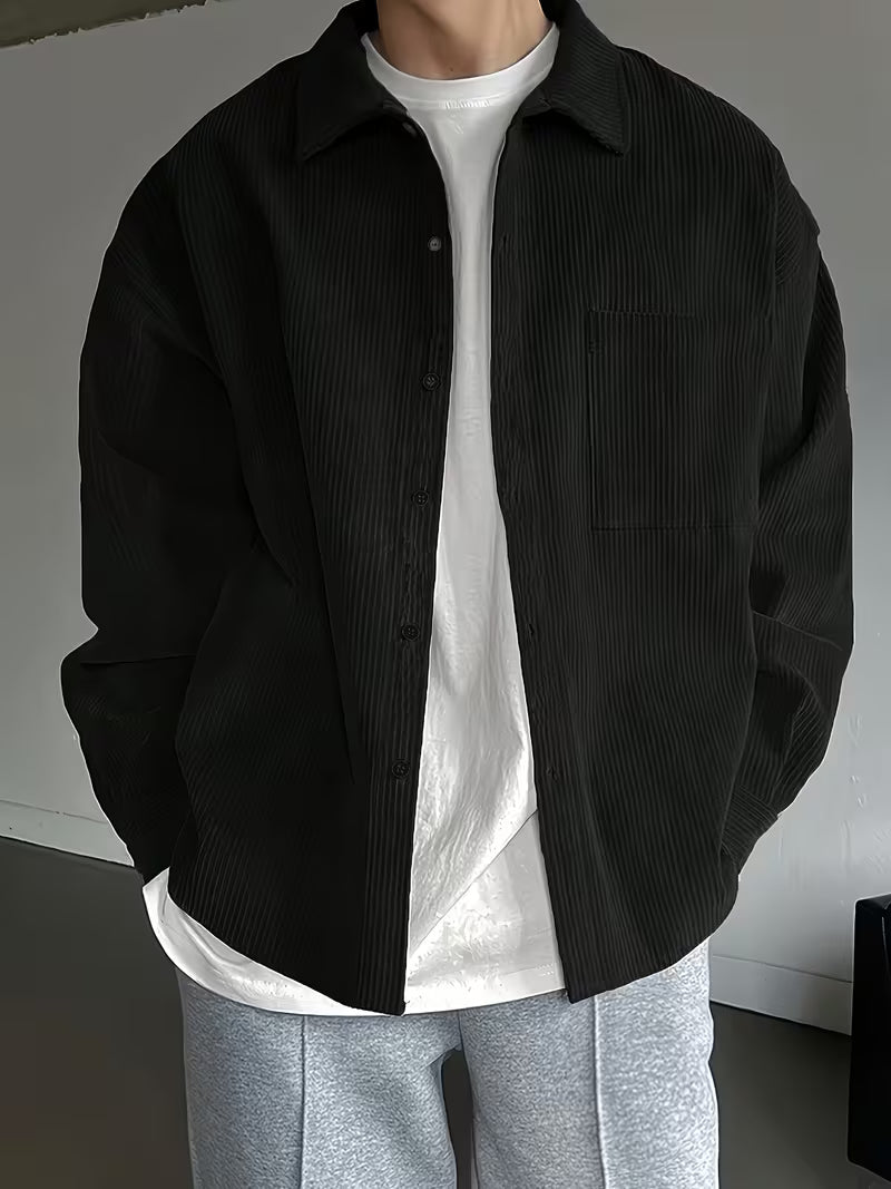 Vincent | Lässige Hemdjacke mit feiner Struktur