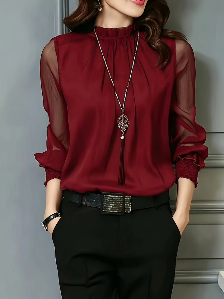 Isolde | Elegante Stehkragen-Bluse