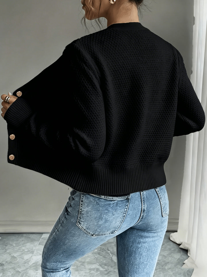 Agnes | Elegante Strickjacke mit Zopfmuster