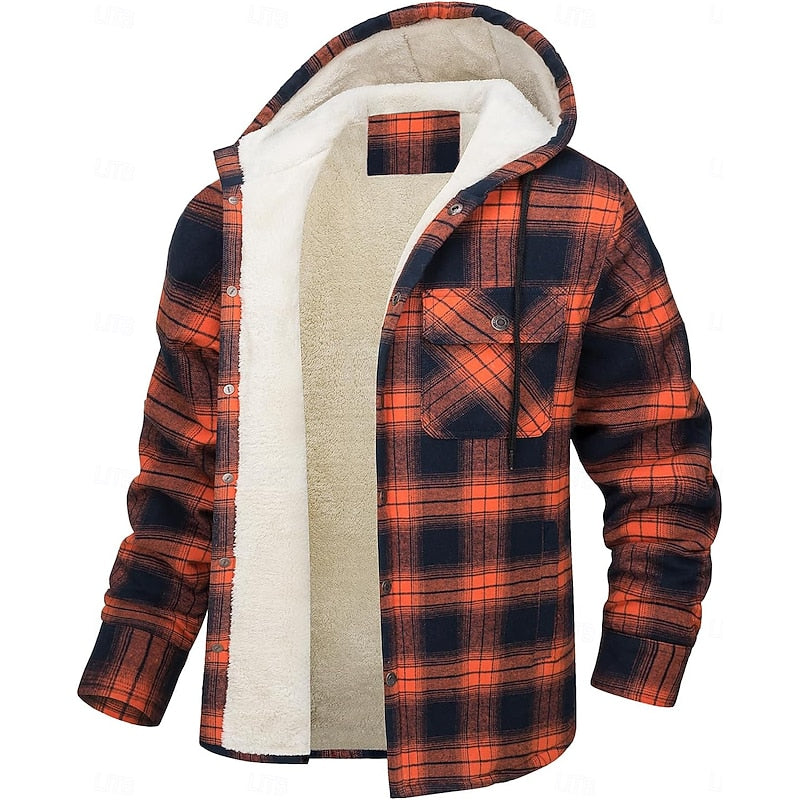 Jörg | Gefütterte Hemdjacke mit Kapuze
