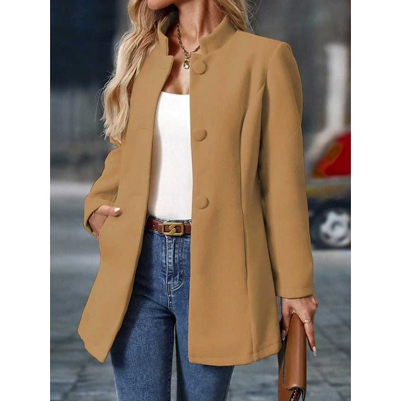 Wenke | Elegante Kurzmantel-Jacke mit Stehkragen