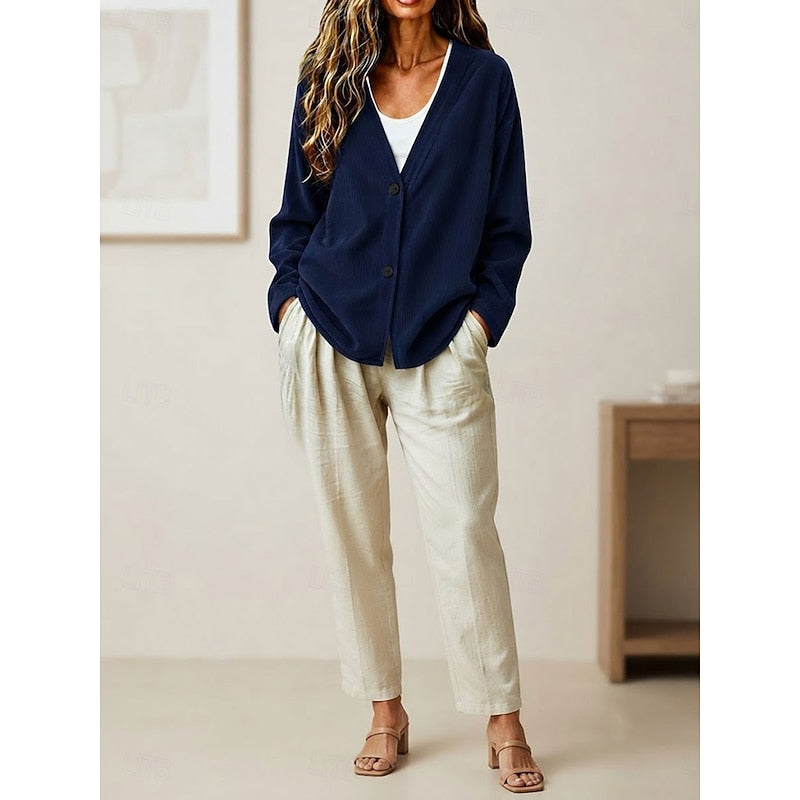 Carina | Softer Strick-Cardigan mit V-Ausschnitt