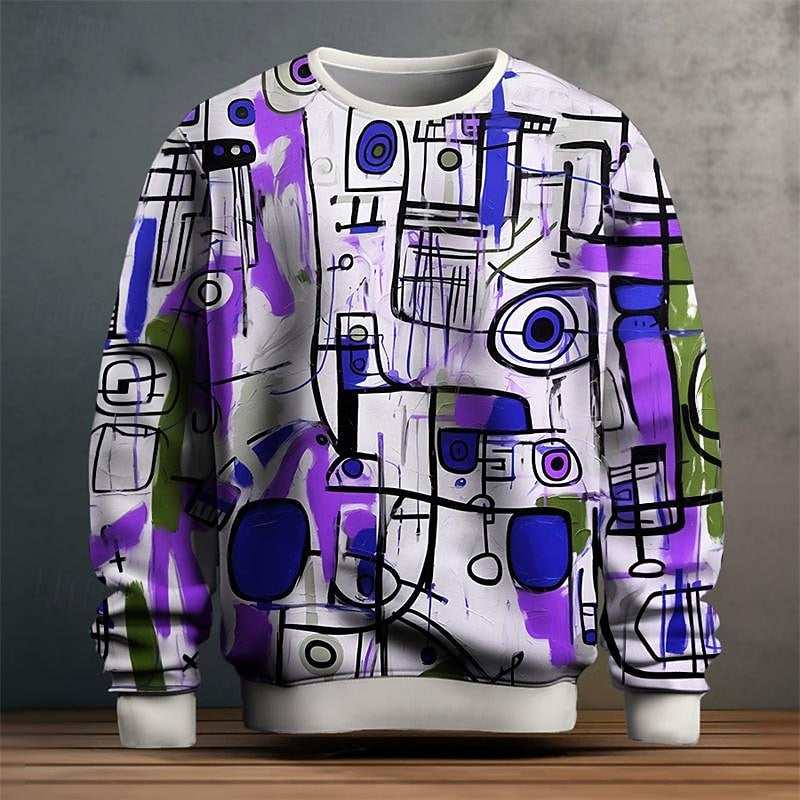 Gunter | Kunstvolles Rundhals-Sweatshirt