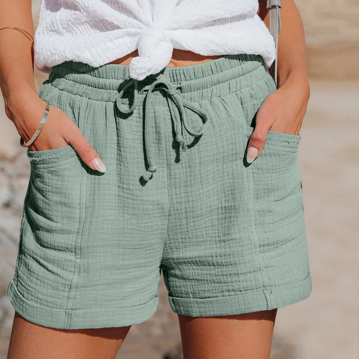 Rosa | Luftige Sommer-Shorts mit Bindegürtel