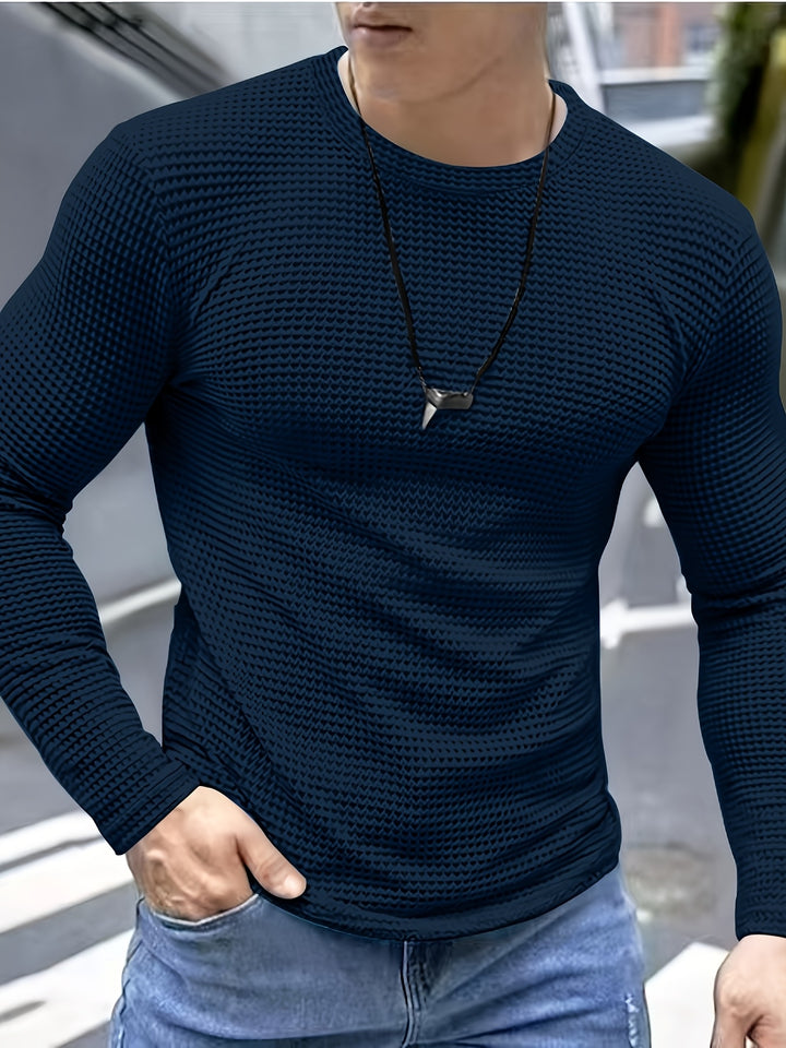 Kai | Strukturiertes Langarmshirt mit Waffelmuster