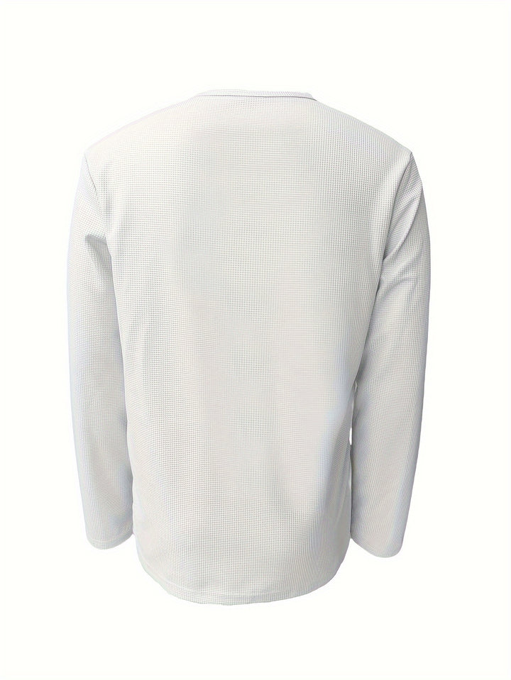 Klaus | Klassisches Henley-Shirt mit Struktur